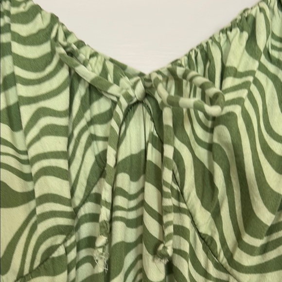 Wild Fable Green Animal Print Maxi Dress Sz L - Picture 3 of 13